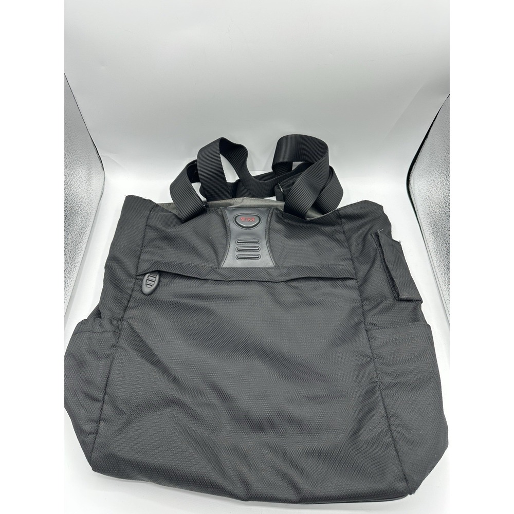 Tumi Nylon Tote Bag Black Travel Laptop Carry On Shoulder Bag Organizer 543C